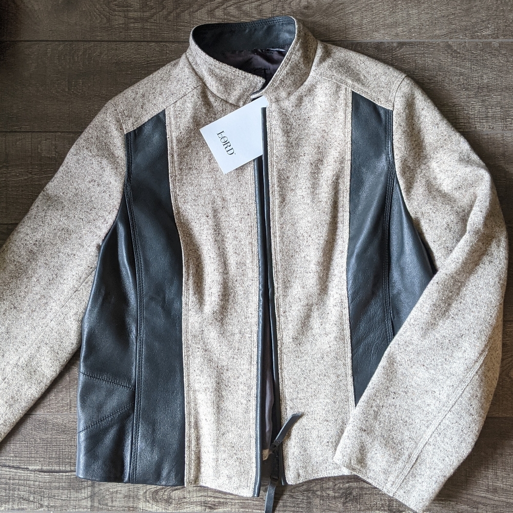 Nancy lord wool and leather jacket